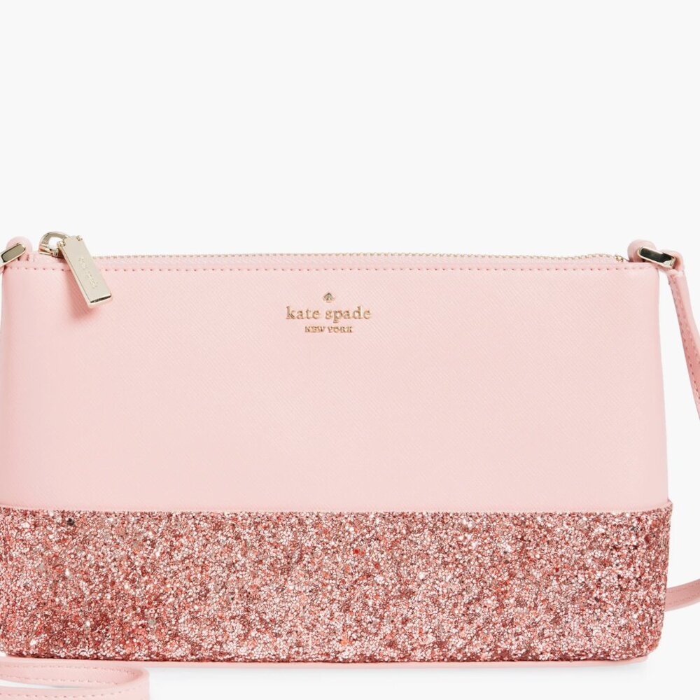 Kate Spade New York Flash Crossbody Purse Bag – Pink Glitter